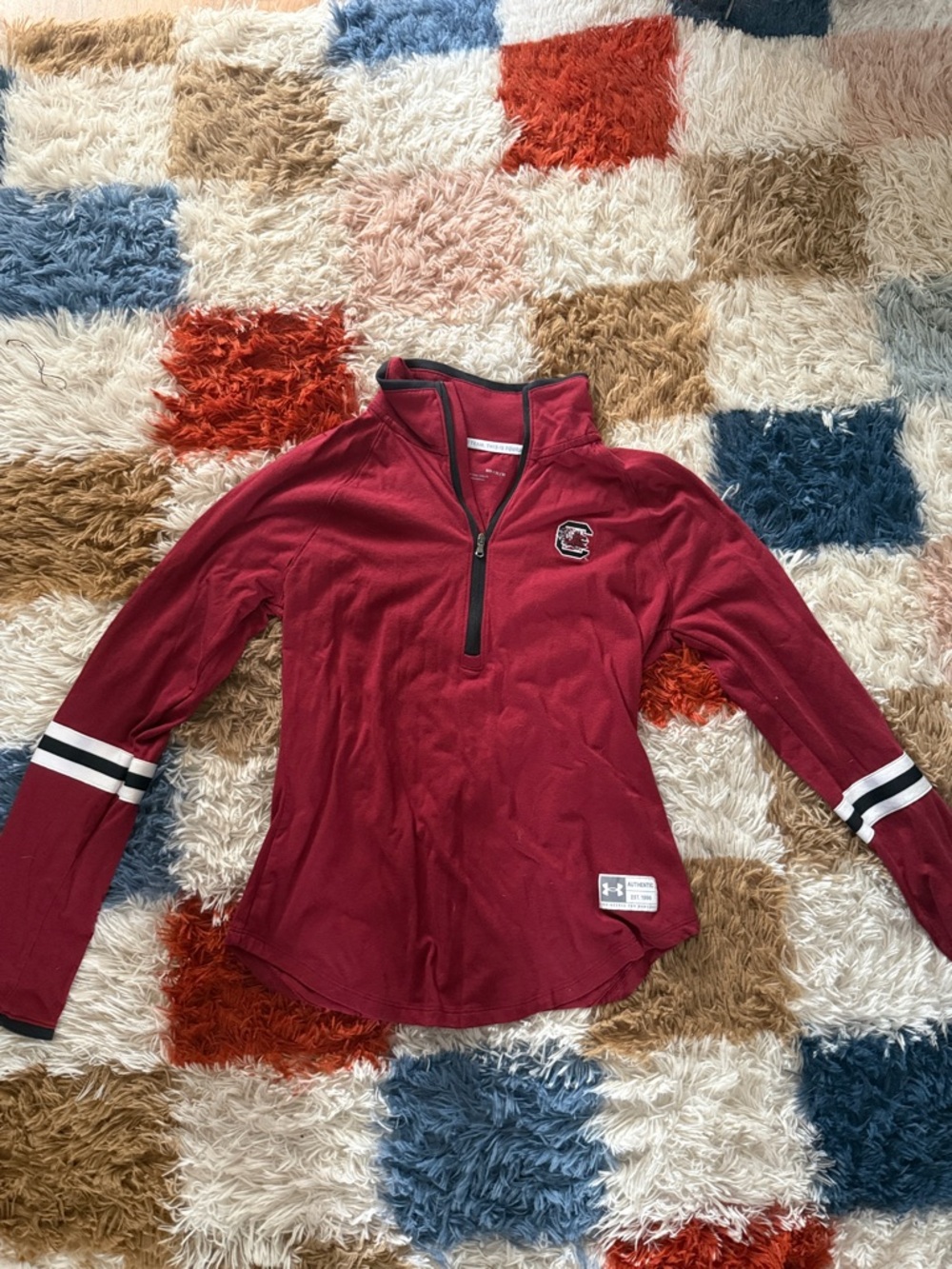 Under Armour Women's Garnet Long Sleeve Quarter-Zip Performance Top